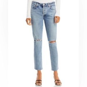 Citizens of Humanity Emerson Slim Boyfriend Distressed Jeans Size 27